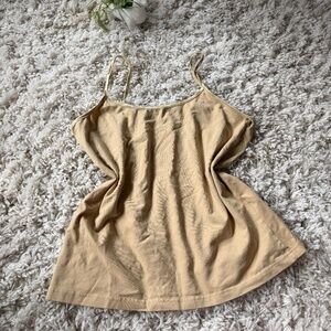 Chic The Territory Ahead super cute spring Tan Camisole Top camisole with delica